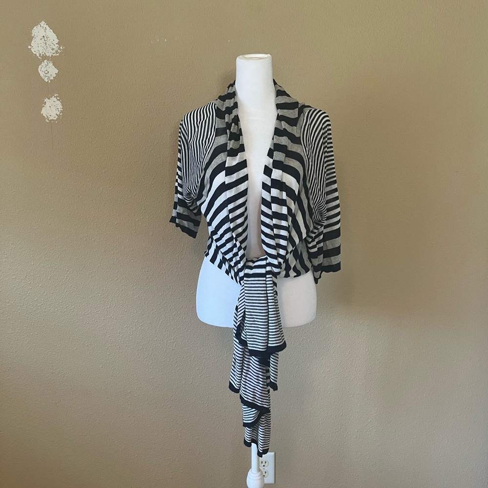 Striped Black and White Cardigan